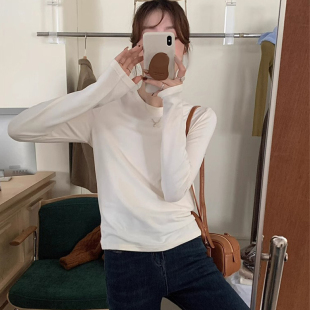 长袖 女产后百搭基础款 T恤内搭喂奶上衣 纯色打底衫 哺乳衣外出修身