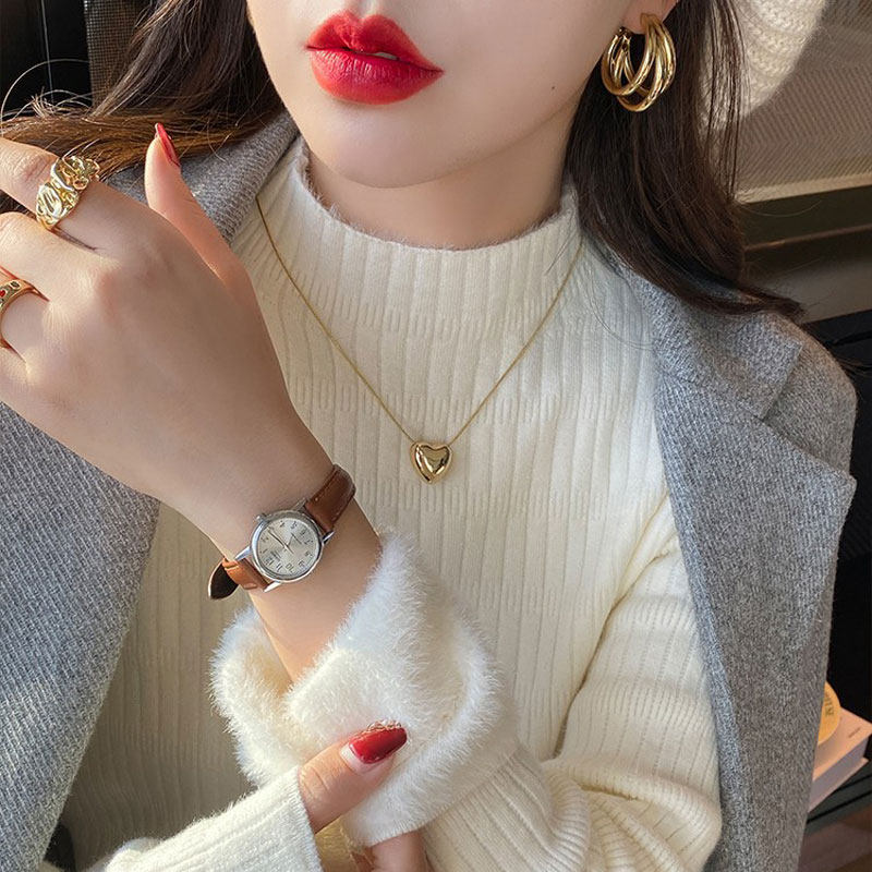 目浩秋冬哺乳加绒毛衣打底衫