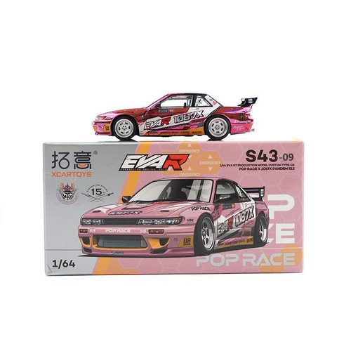 拓意1/64火箭兔EVA宽体1087X S13 PANDEM粉色合金车模S43-09