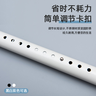 惠纯免打孔伸缩窗帘杆卧室免钉安装 窗帘杆 晾衣杆卫生间 升级款