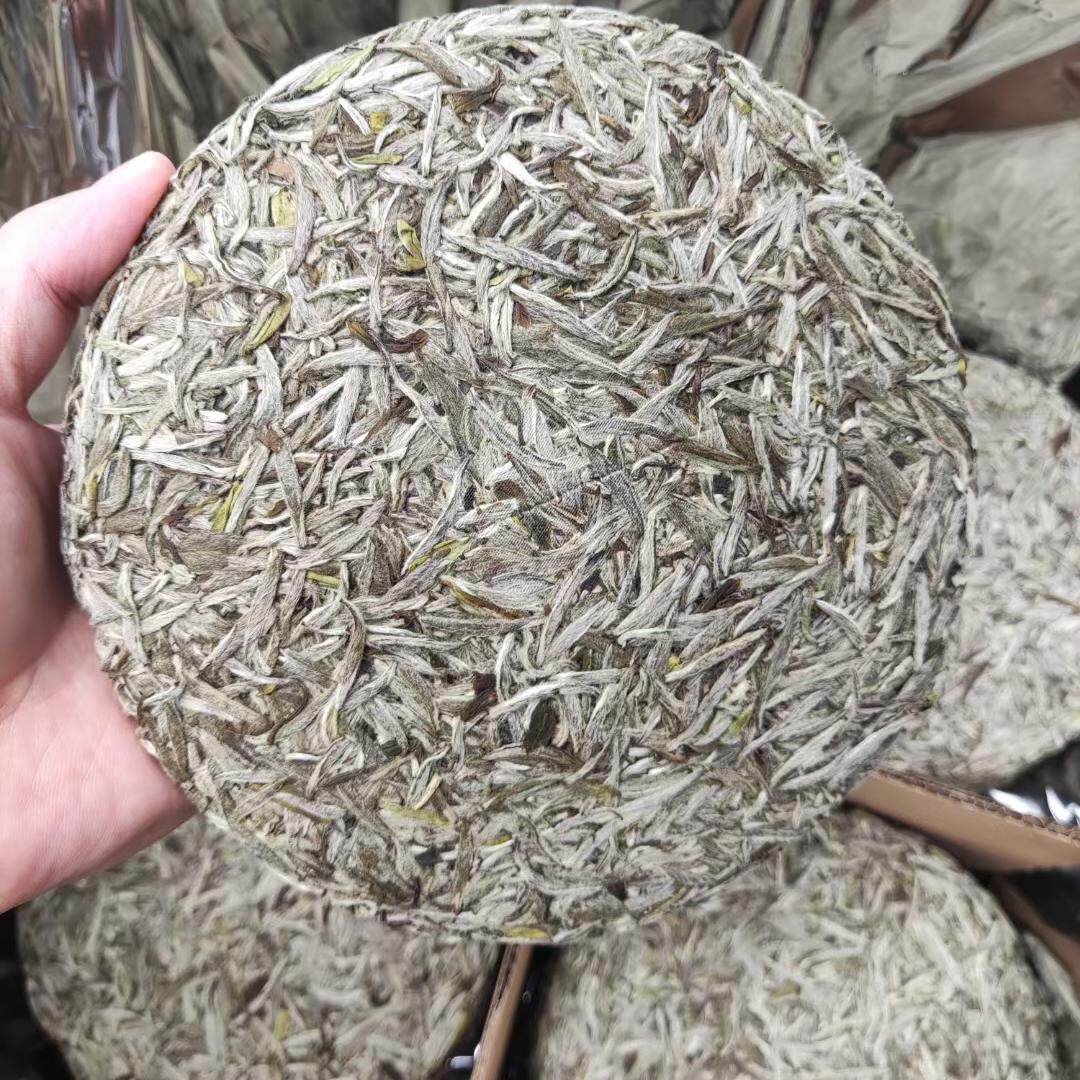 2024年白毫银针茶饼福鼎白茶毫香清甜高山日晒传统300g高端送礼