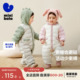 迷你巴拉巴拉婴儿羽绒服连体衣哈衣冬装 爬服新款 外出衣服保暖新生