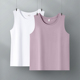 t恤大码 灰紫色女士背心外穿宽松版 无袖 宽肩带95棉内搭打底吊带夏
