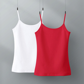 大红色本命年打底背心女款 小掉吊带夏季 内搭外穿棉质内衣白色上衣