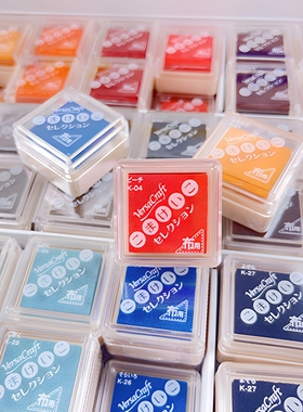 月猫印台vks布方Tsukineko VersaCraft 布料印泥 绘图纸 瓦楞纸 打印纸 皮革 棉布 铜版纸 涂料纸 印台 蓝绿