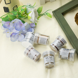 进口不透明金属浮雕粉立体凸粉WOW英国进口亮铂金银铜奇异果光泽浮雕粉粘性印台配合