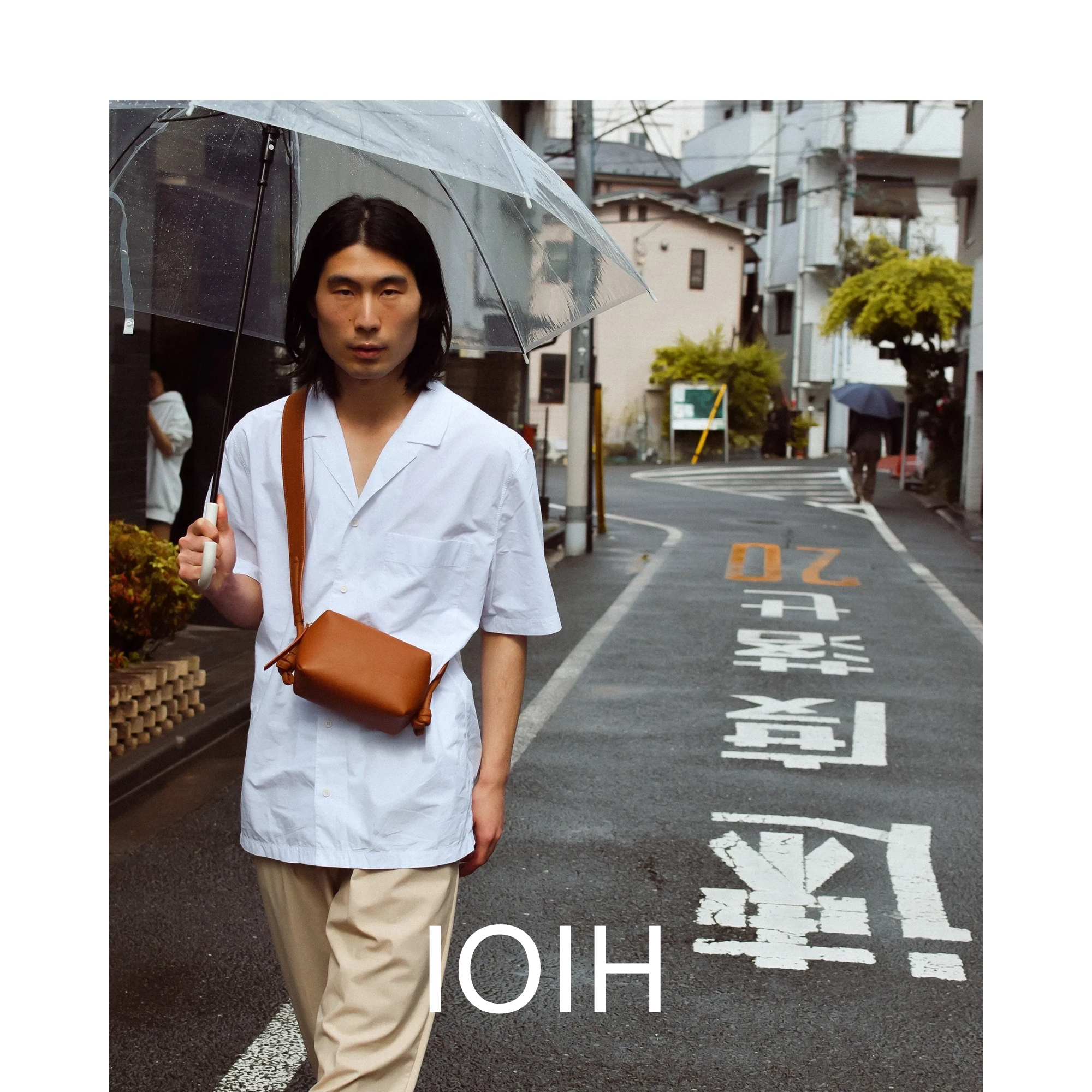 IOIH 日系风格简约设计棕色斜挎包高级质感百搭包包