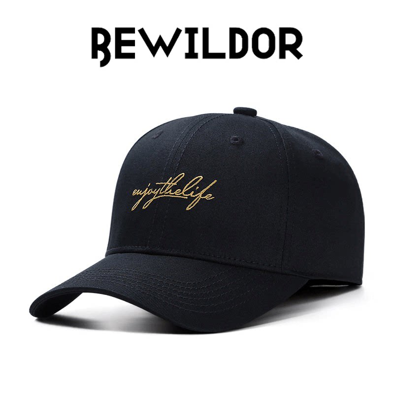 BEWILDER 字母刺绣棒球帽男女四季通用弯檐鸭舌帽韩版潮牌