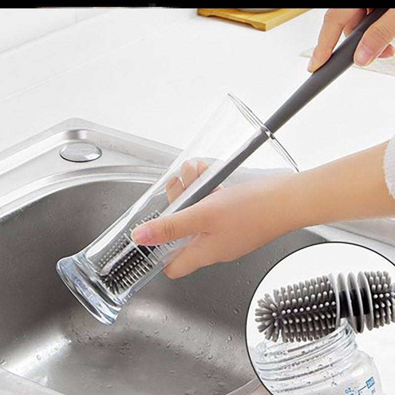 W杯刷超长柄瓶刷360度旋转清洁洗水杯奶瓶玻璃杯硅胶刷子厨房工具|ruв категории семья/личные чистящие средства, домашнюю работу/слово уборка посуды, кисть, кухня для кисти - от Buy2taobao.com для оказания профессиональной услуги покупки агента Taobao