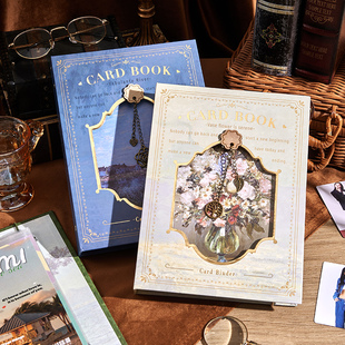 高颜值卡册收集册追星收纳卡片拍立得相册本复古镂空ins风3寸小卡收纳册明信片相册a5活页内页一宫格四宫格