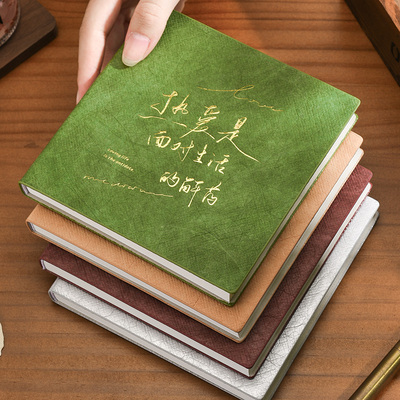 杜邦纸方方本高颜值ins风笔记本子软皮空白加厚本大学生手绘手账日记本子旅行盖章本考研学习商务办公记事本