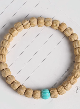 手串藏式直切归圆深坑单圈手串高密多棱顺纹手串