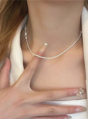 波光粼粼女锁骨链小众满天星项链