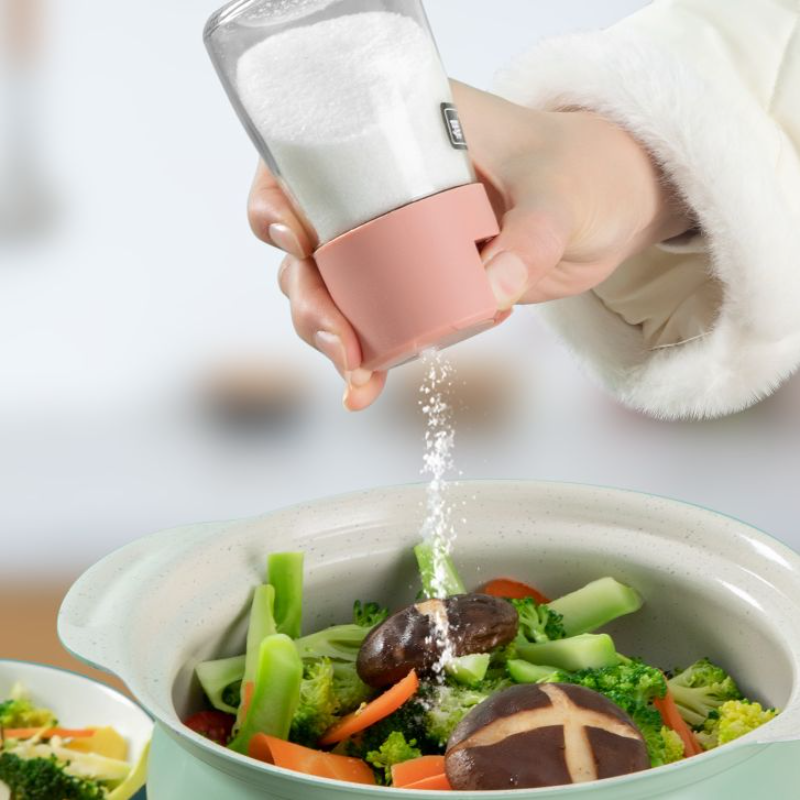 厨房按压式定量控盐瓶家用密封调料罐盐罐调味盒