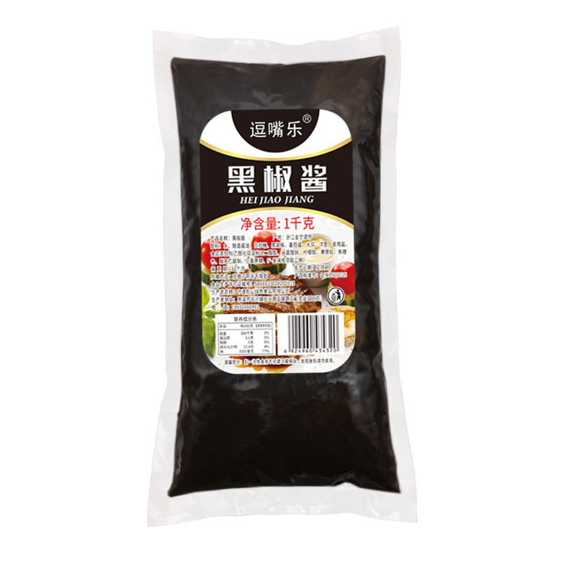 逗嘴乐黑胡椒酱1kg牛排烤肉