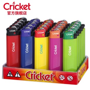 cricket草蜢进口防爆一次性打火机砂轮明火25只整盒定制logo广告