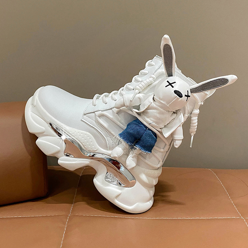 时尚韩版马丁靴女可爱兔兔