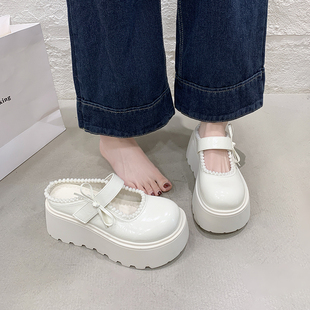 小个子增高外穿懒人凉拖鞋 欧货7cm厚底包头半拖鞋 女2026春夏新款