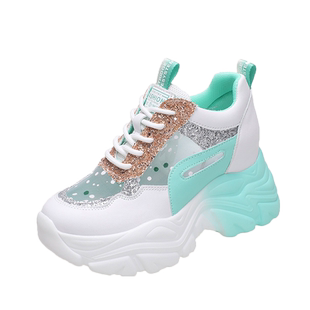 内增高小白鞋女夏季网面透气百搭运动休闲女鞋2026新款老爹鞋薄款