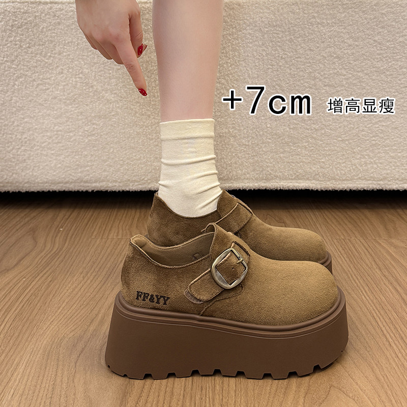 厚底增高全包勃肯鞋女2026春季新款百搭一脚蹬乐福鞋勃肯休闲单鞋,女鞋,勃肯鞋/软木鞋,淘宝优惠券,粉丝福利购,淘宝优惠卷