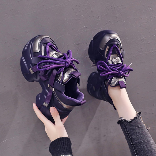 休闲松糕厚底加绒运动鞋