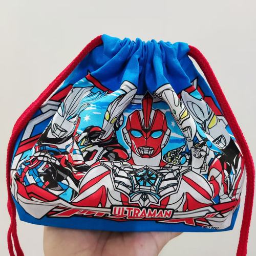 现货 日本M78购新款德凯赛罗奥特曼儿童宝宝餐具收纳袋杂物袋布袋