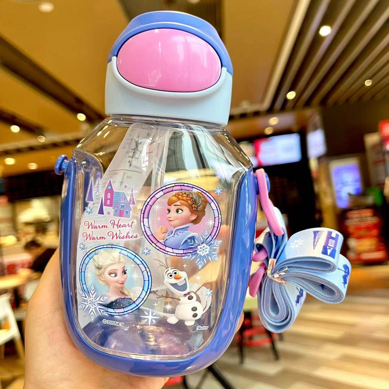 日本新款恐龙汪汪队艾莎儿童学生男孩女孩吸管杯大容量水杯530ml
