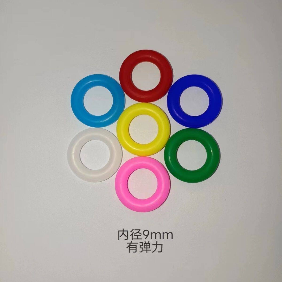 赛鸽训放标记环彩色脚环七色识别信鸽足环弹弓防滑圈橡胶弹力