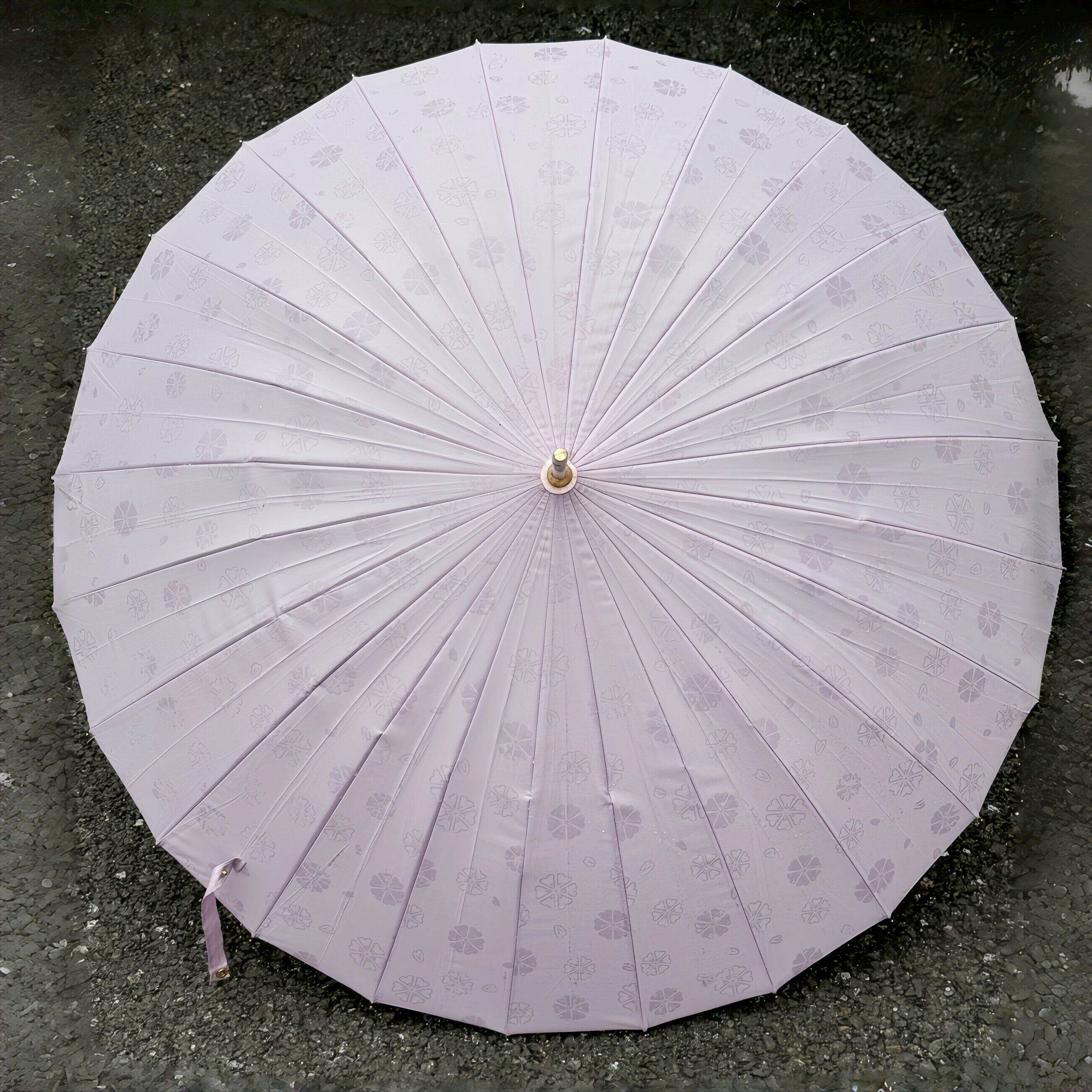 遇水见"财"显图案高颜值24骨开花雨伞双人伞加固长柄耐用抗风夏季