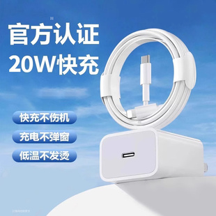 适用于苹果17充电器iPhone16pro快充14PD20W手机12平板双typeC闪充13原ipad数据线正品 15max冲电plus插头