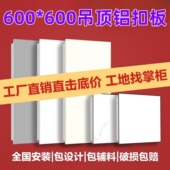 集成吊顶铝扣板厨房卫生间阳台全套天花自装 600亚光米白 材料300