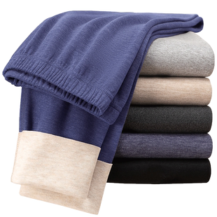 德绒秋裤男士内穿加厚加绒裤无痕发热打底线裤羊绒棉毛保暖裤冬季