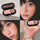 女细闪 爆款 清冷血色感 双色多用膏水光腮红膏高光一体盘2026新款