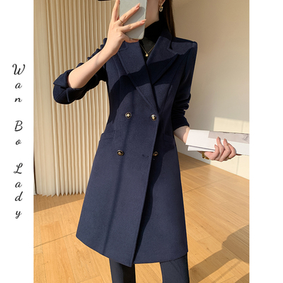 珠宝店职业毛呢大衣女团购更优惠