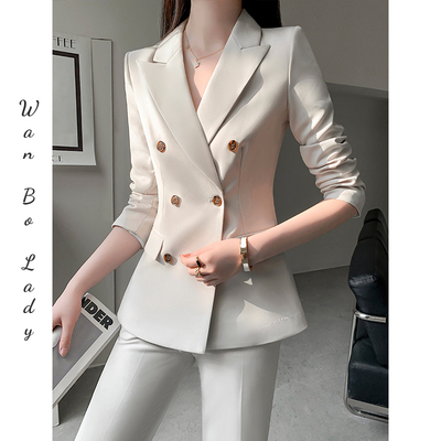 莞帛常规通勤长袖英伦风西装职业