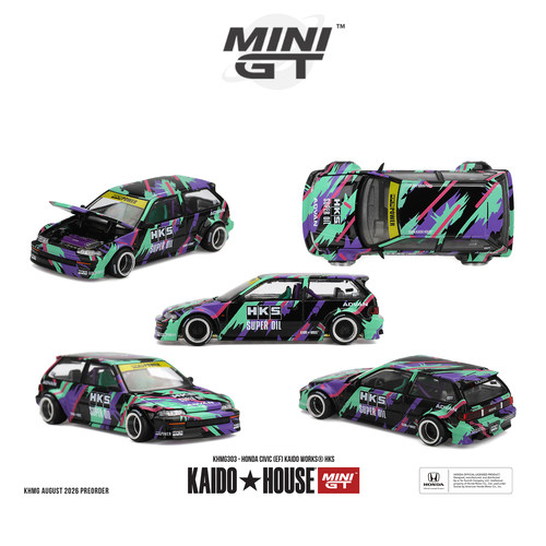 [Oseky]MINIGT KAIDOHOUSE 本田 Honda Civic EF HKS 303