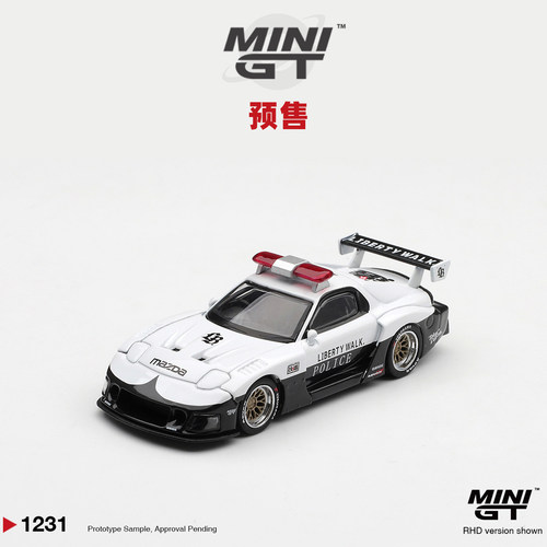 [Oseky]MINIGT 马自达 MAZDA RX7 LB 警车 1231 合金 1:64