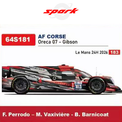 [Oseky]Spark Oreca 07 Gibson LMP2 183号 2026 勒芒 64S181