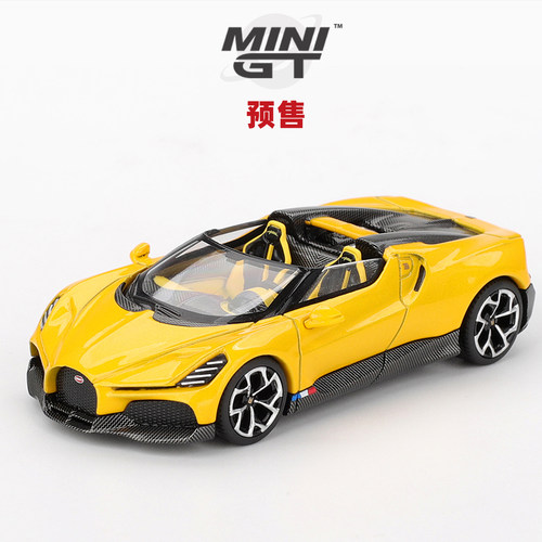 [Oseky]MINIGT 布加迪 Bugatti W16 Mistral 黄 1137