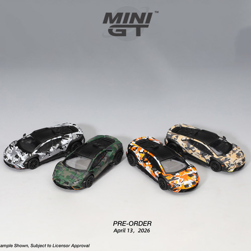 [Oseky]现货 MINIGT 兰博基尼 Huracán 迷彩 四车套 S0026