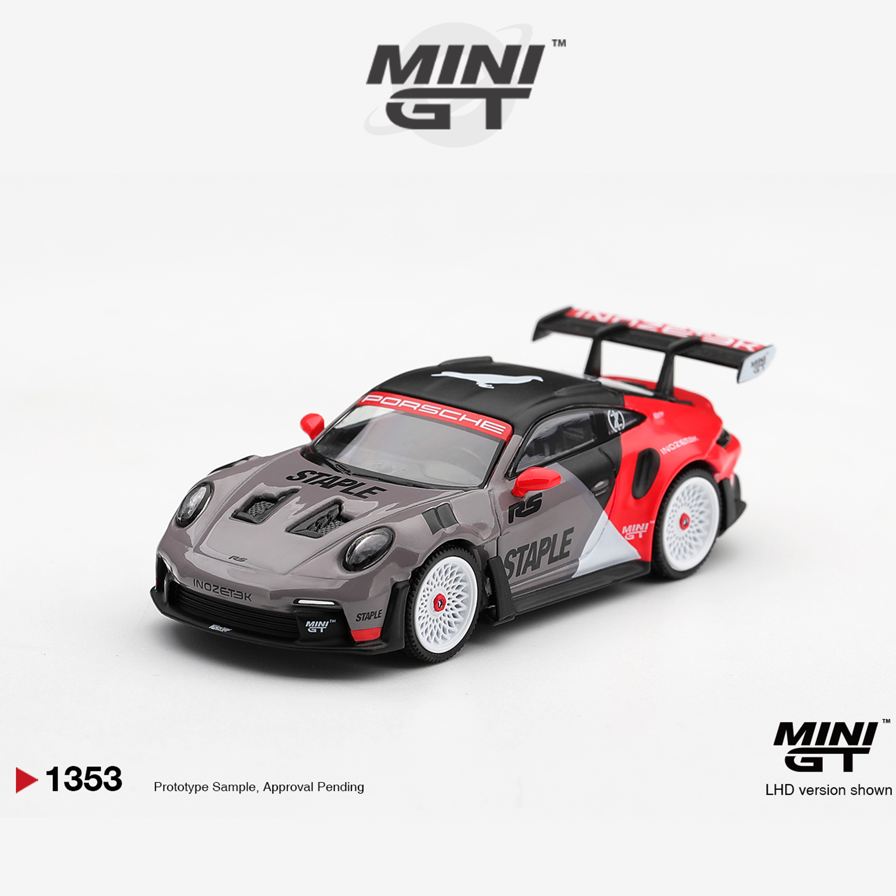 [Oseky]MINIGT 盒装 保时捷 911 GT3 RS STAPLE 1353 合金 1:64