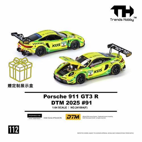 [Oseky]TrendsHobby TH 保时捷 911 GT3 R 91号 DTM 2025 112