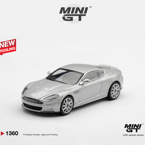 [Oseky]MINIGT 盒装 阿斯顿·马丁 DBS 2008 闪电银 1360 合金