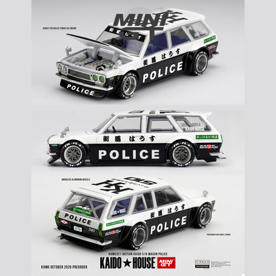 [Oseky]MINIGT KAIDOHOUSE KAIDO 达特桑 510 Wagon Police 321