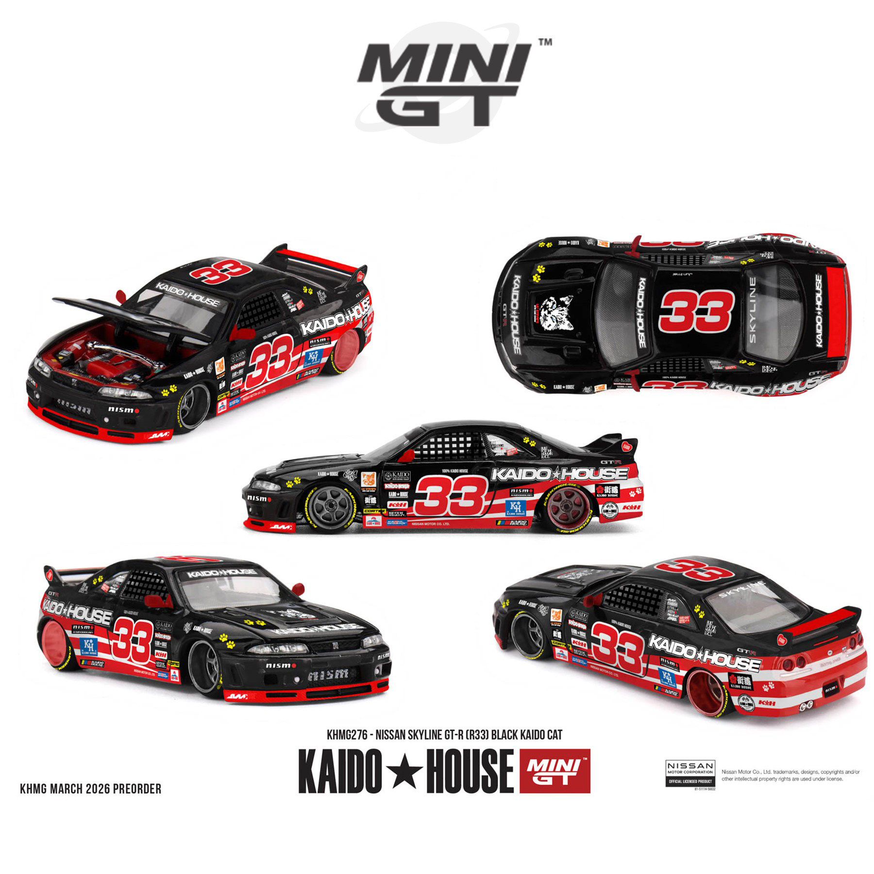 [Oseky]现货 MINIGT KAIDOHOUSE 日产 Skyline GTR R33 276