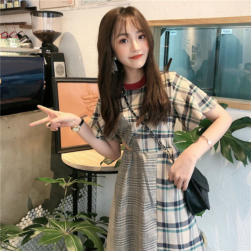 2021夏季小众显瘦长裙女复古学生仙气森系日系赫本温柔风连衣裙子