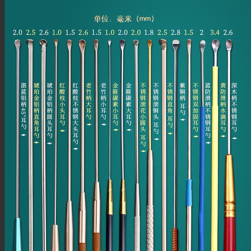 技师推荐用工具掏耳屎不锈钢铜制中小头专业采耳工具1.5mm挖耳勺,家庭/个人清洁工具,耳勺,淘宝优惠券,粉丝福利购,淘宝优惠卷