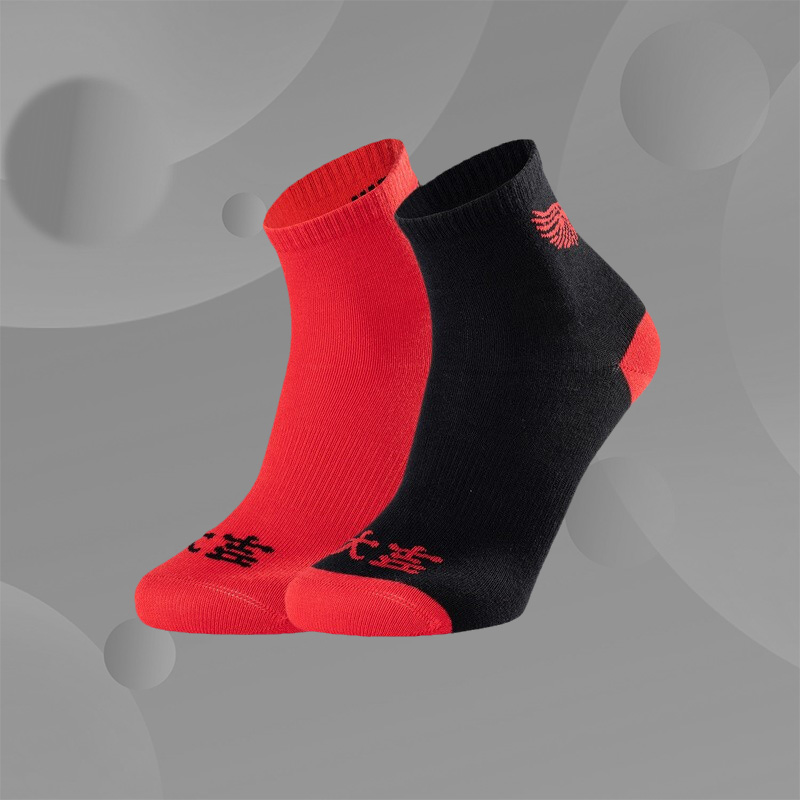 李宁正品童袜新年新如虎添翼红色棉质青少年运动袜YWTS002