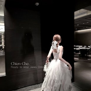 已出大货 实拍中车迟恩Chien生日礼裙网纱公主裙仙女吊带连衣裙女