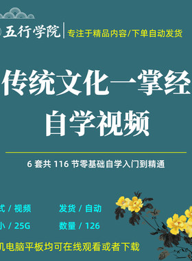 传统文化一掌经多套自学视频零基础入门到精通